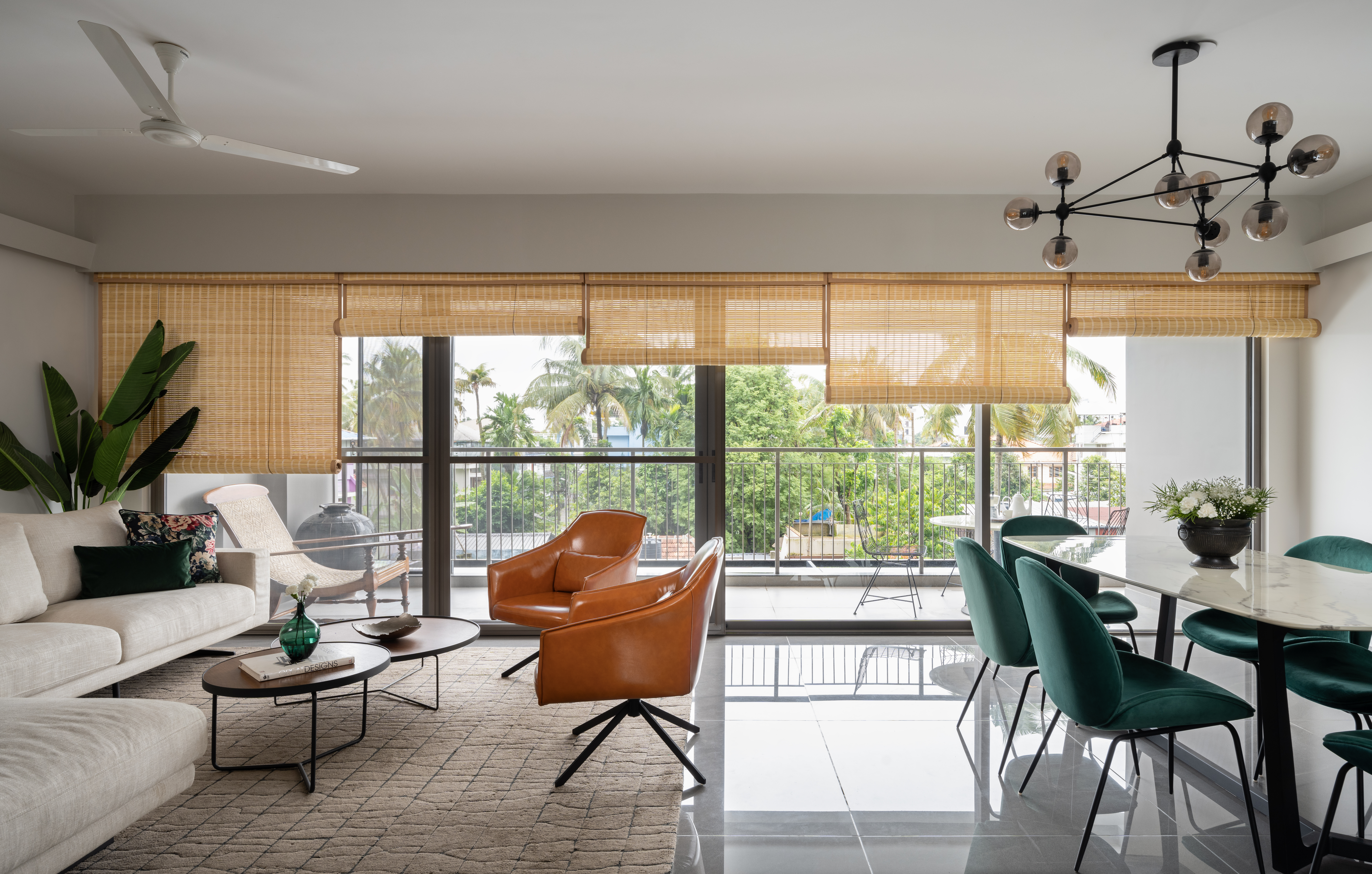 Soft Lighting Bamboo Blinds